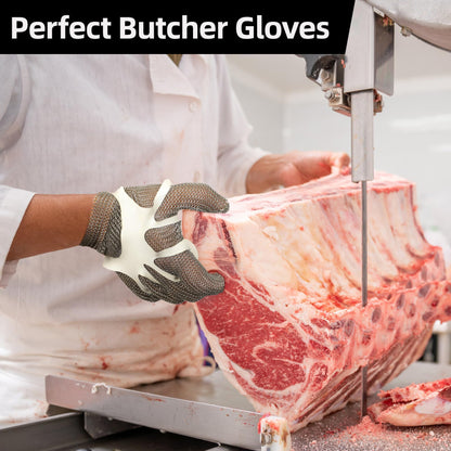 Schwer SlicePro Cut Resistant Gloves, ANSI A9, Stainless Steel Chainmail, PM5201 - product image 5