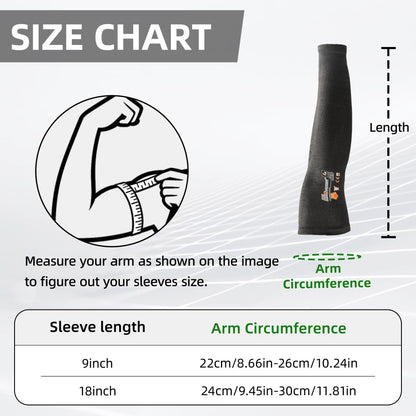 Schwer Cut Resistant Arm Sleeves | ANSI A5,Cooling & UV Protection,18 Inch,S912