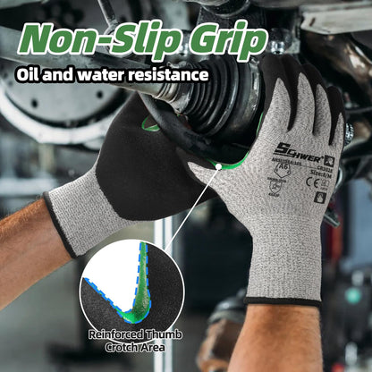 Schwer Cut Resistant Gloves, ANSI A6, Nitrile Grip, Touchscreen, 12 Pairs, CR3028 - product image 3