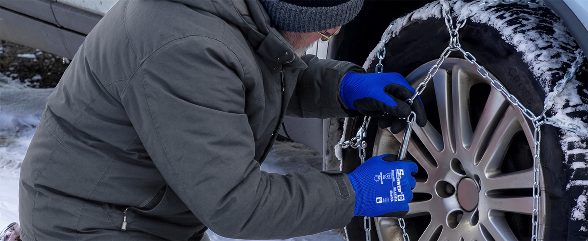 Schwer Winter Work Gloves | Sandy Nitrile Grip, Fleece Lined, 2 Pairs, CR3318 -  Outdoor Work