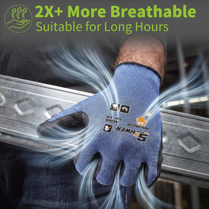 Schwer Cut Resistant Work Gloves | ANSI A4,18-Gauge,PU Grip,Touchscreen,AR3600
