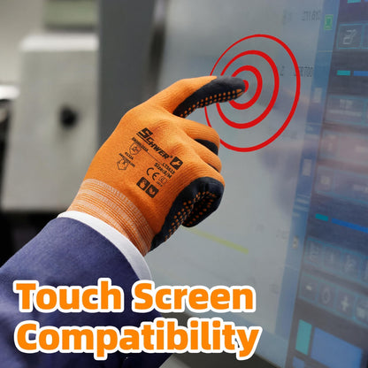 Schwer Work Gloves | Nitrile Grip, Touchscreen, 6 Pairs, LT5619