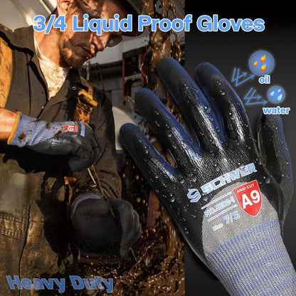 Schwer Cut Resistant Gloves | ANSI A9, Nitrile Grip, Touchscreen, PM3202