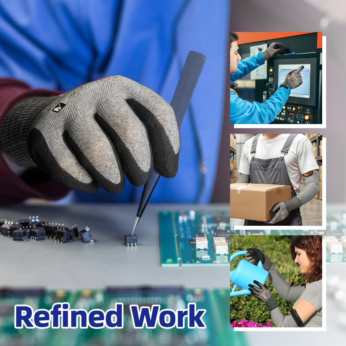 Schwer Air-Skin Cut Resistant Gloves, ANSI A4, Nitrile Grip, Touchscreen, AR5918 - product image 7