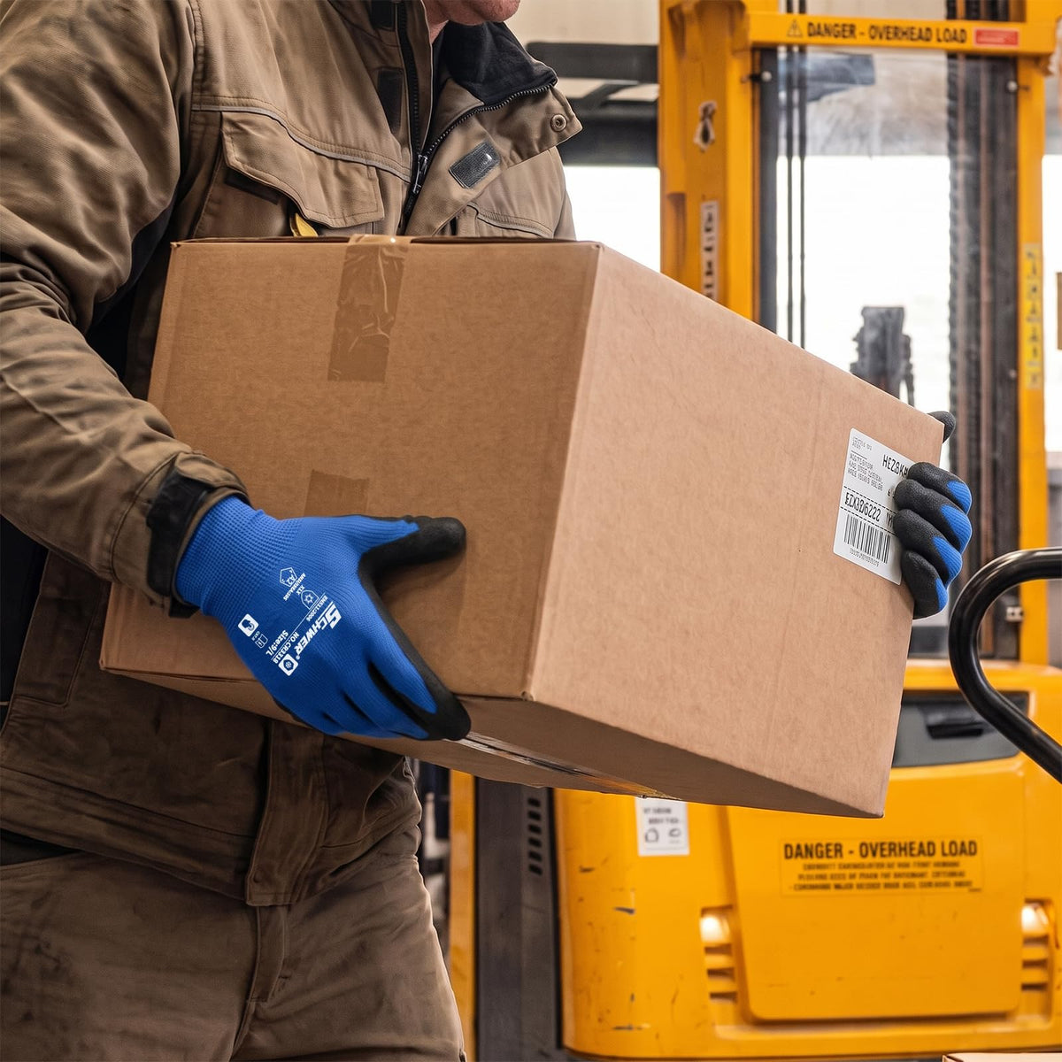 Schwer Winter Work Gloves | Sandy Nitrile Grip, Fleece Lined, 2 Pairs, CR3318