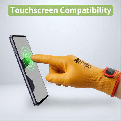 Schwer Tech-Leather Work Gloves | ANSI Level 4 Abrasion, Nitrile Foam, CR5630
