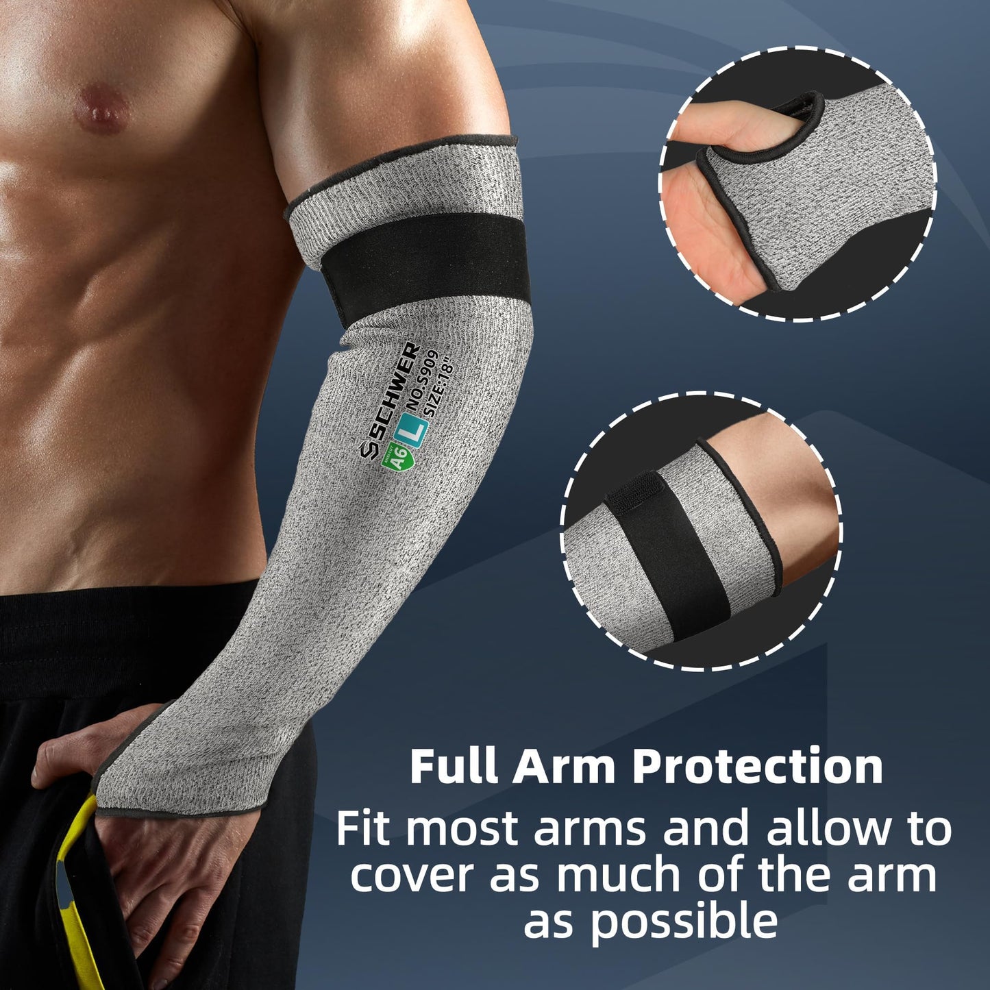 PRO-SKIN ANSI A6 Cut Resistant Arm Sleeves S909