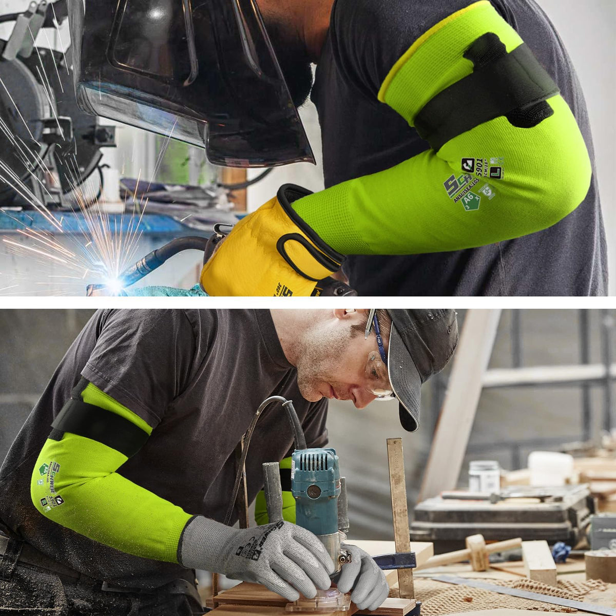 Schwer Air-Skin ANSI A6 cut resistant arm sleeves S901 - protection for glass and metal handling