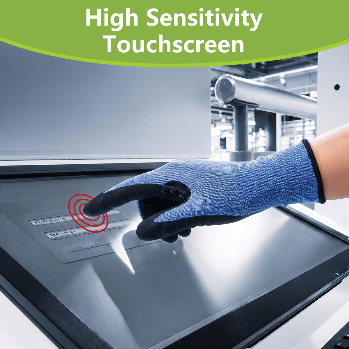 Schwer Air-Skin A6 Cut Resistant Work Gloves | 18-Gauge, Sandy Nitrile Grip, Touchscreen, Reinforced Thumb, AR3902