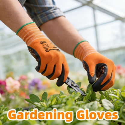 Schwer Work Gloves | Nitrile Grip, Touchscreen, 6 Pairs, LT5619