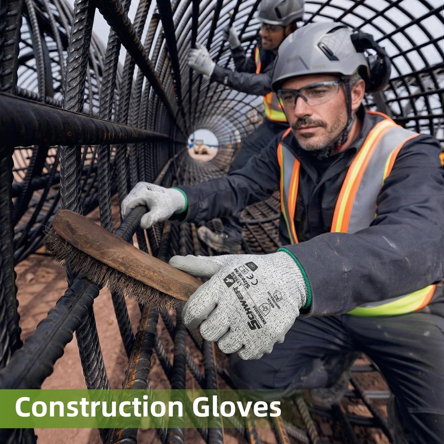 Schwer Abrasion Resistant Work Gloves | ANSI A2 Cut Protection, PU Grip, LT5636