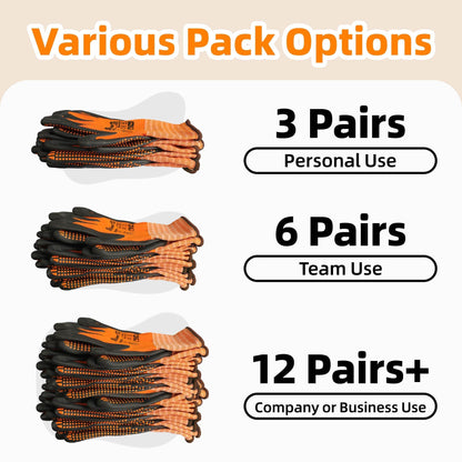 Schwer Work Gloves | Nitrile Grip, Touchscreen, 6 Pairs, LT5619