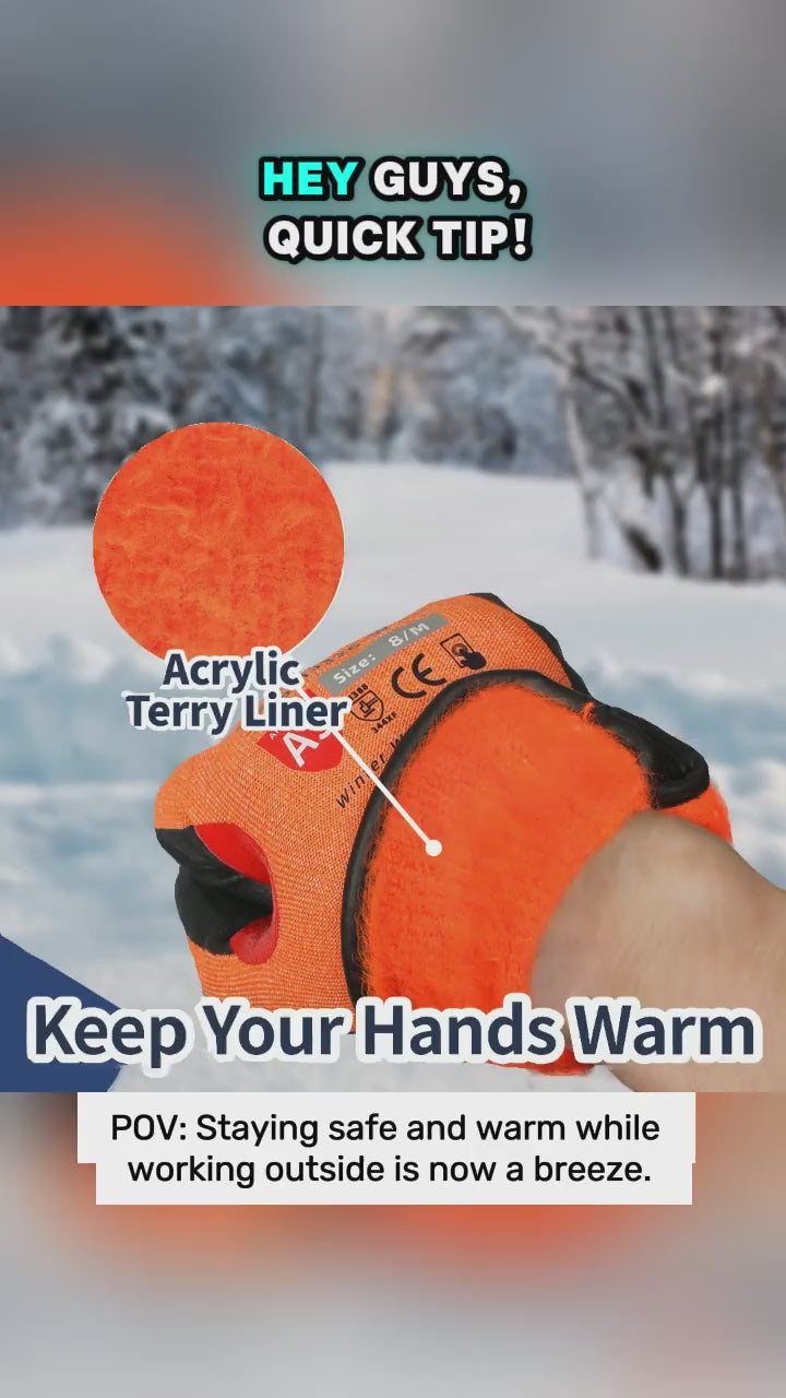 ANSI A9 Cold Resistant Cut Resistant Gloves 13G NBR Micro PM3326-W