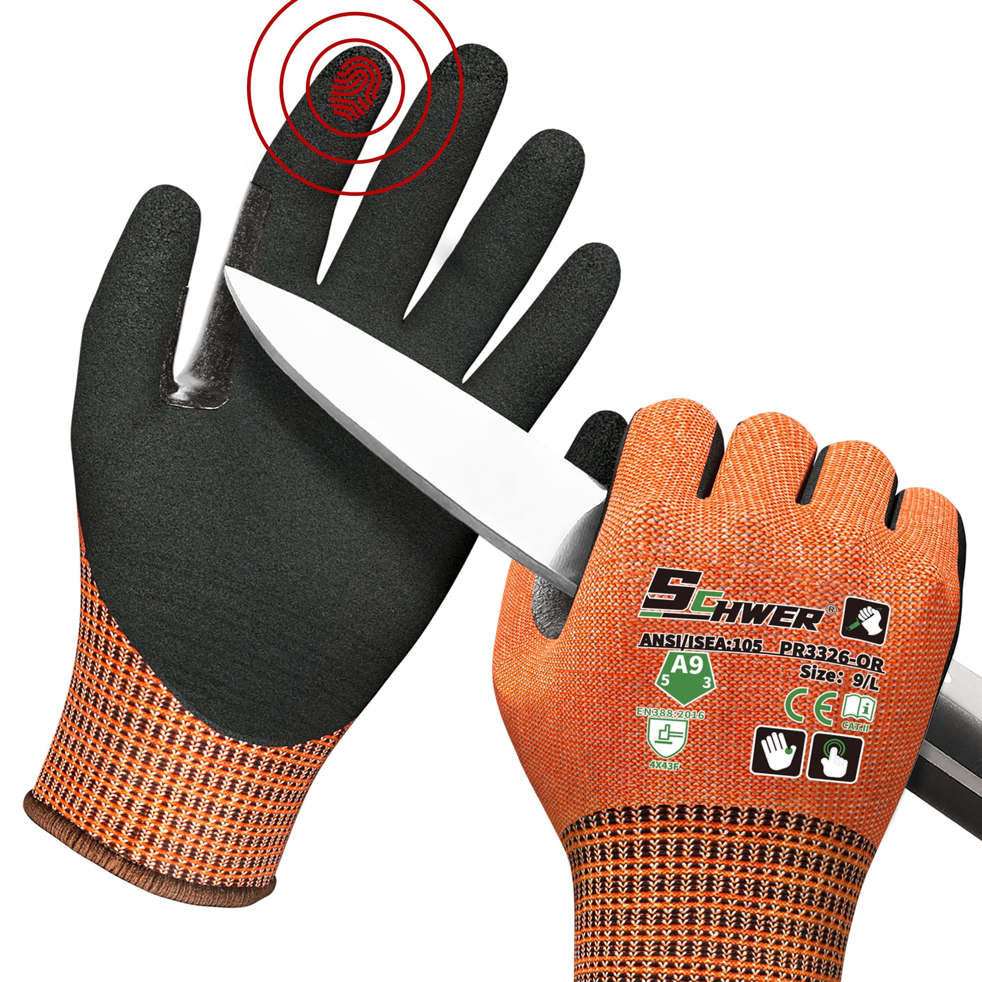 ProGuard-X ANSI A9 Cut Resistant Gloves | Nitrile Coated & Heavy