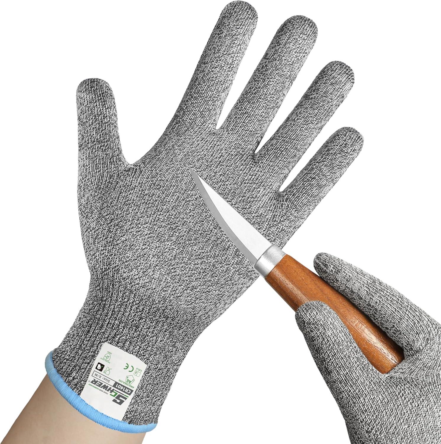 Cut resistant work gloves with knife, Schwergloves safety PPE for hand protection